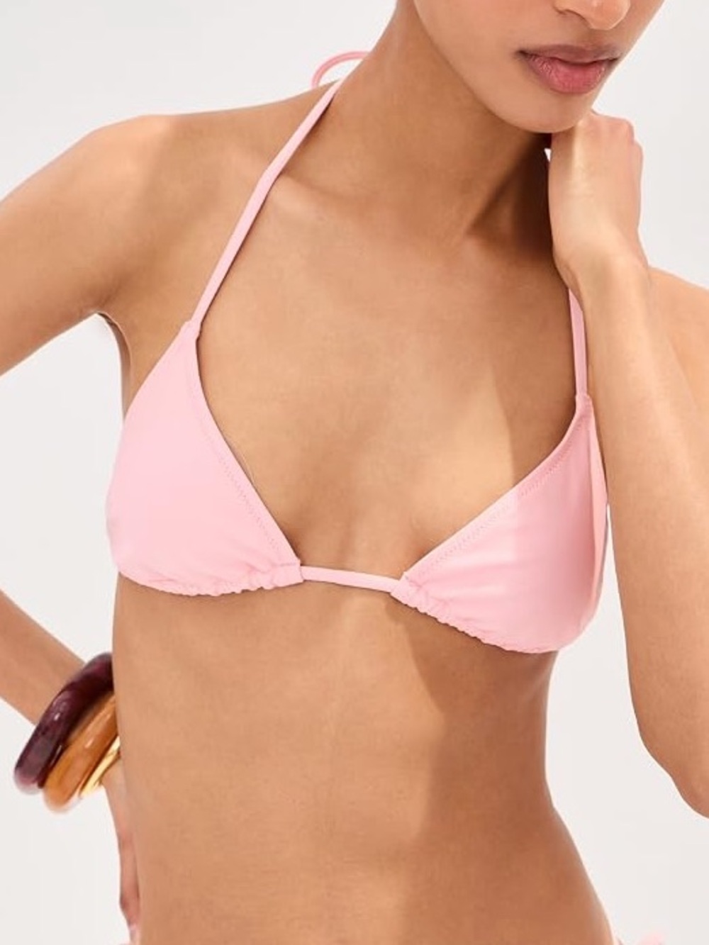 NWT LE BOP TRIANGLE BIKINI TOP PINK